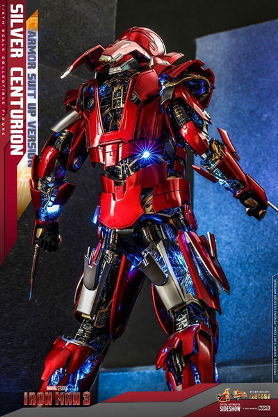 Iron Man 3 Movie Masterpiece Action Figure 1/6 Silver Centurion (Armor Suit Up Version) 32cm - Action Figures - Hot Toys - Hobby Figures UK