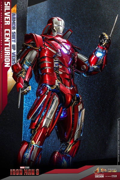 Iron Man 3 Movie Masterpiece Action Figure 1/6 Silver Centurion (Armor Suit Up Version) 32cm - Action Figures - Hot Toys - Hobby Figures UK