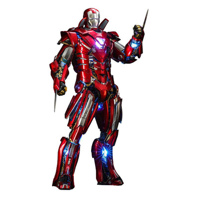 Iron Man 3 Movie Masterpiece Action Figure 1/6 Silver Centurion (Armor Suit Up Version) 32cm - Action Figures - Hot Toys - Hobby Figures UK
