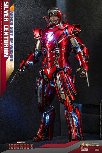 Iron Man 3 Movie Masterpiece Action Figure 1/6 Silver Centurion (Armor Suit Up Version) 32cm - Action Figures - Hot Toys - Hobby Figures UK