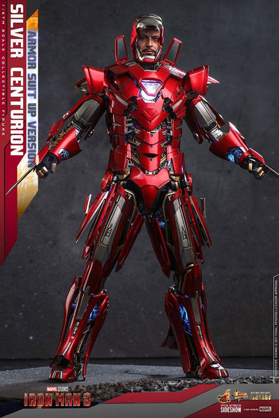 Iron Man 3 Movie Masterpiece Action Figure 1/6 Silver Centurion (Armor Suit Up Version) 32cm - Action Figures - Hot Toys - Hobby Figures UK