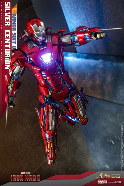 Iron Man 3 Movie Masterpiece Action Figure 1/6 Silver Centurion (Armor Suit Up Version) 32cm - Action Figures - Hot Toys - Hobby Figures UK