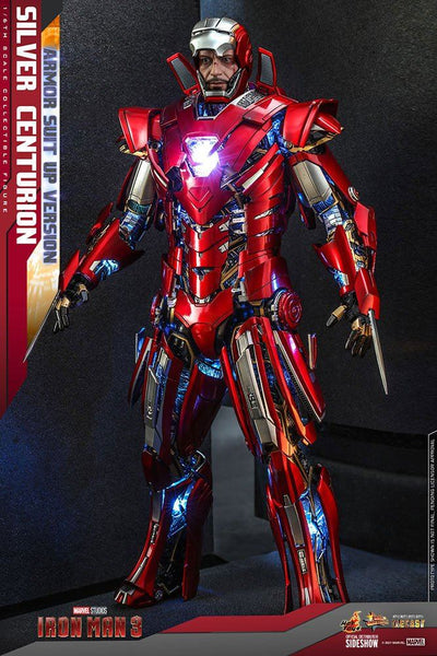 Iron Man 3 Movie Masterpiece Action Figure 1/6 Silver Centurion (Armor Suit Up Version) 32cm - Action Figures - Hot Toys - Hobby Figures UK