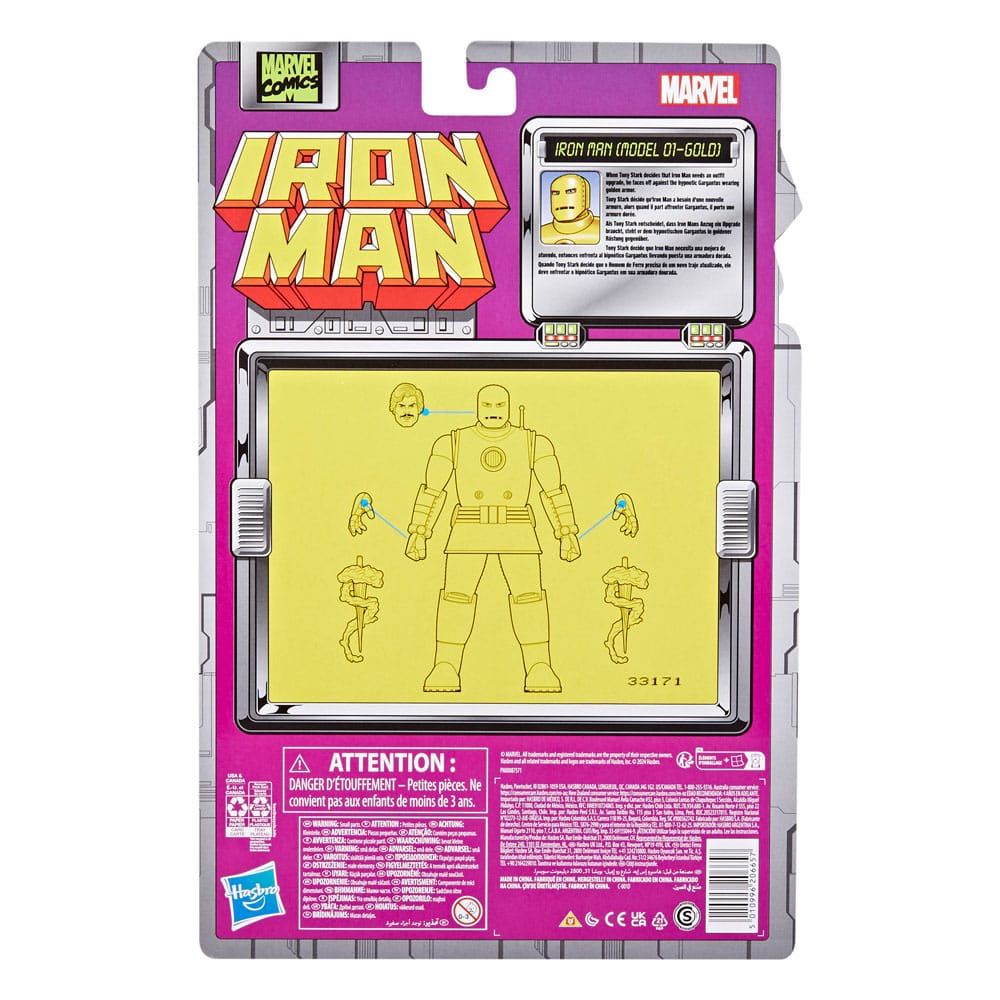 Iron Man Marvel Legends Action Figure Iron Man (Model 01-Gold) 15cm - Action Figures - Hasbro - Hobby Figures UK