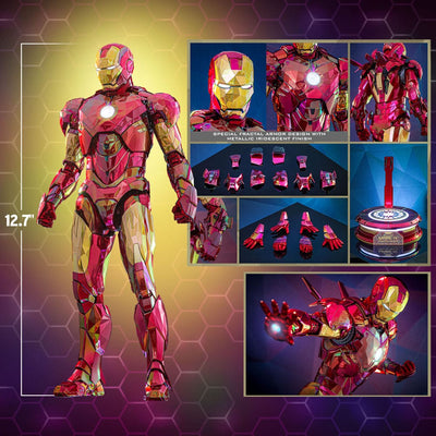 Iron Man Movie Masterpiece Diecast Action Figure 1/6 Iron Man Mark VI (Fractal Armor) Hot Toys Exclusive 33cm - Action Figures - Hot Toys - Hobby Figures UK