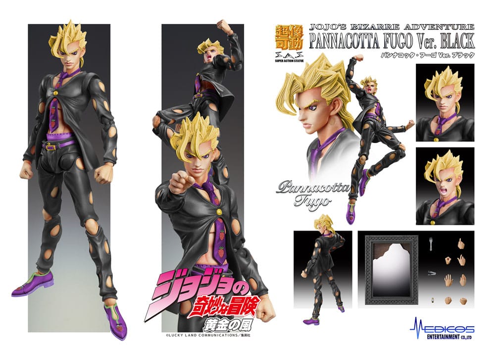 JoJo's Bizarre Adventure Part 5: Golden Wind Action Figure Chozokado (Pannacotta Fugo Ver. Black) 15cm - Action Figures - Medicos Entertainment - Hobby Figures UK