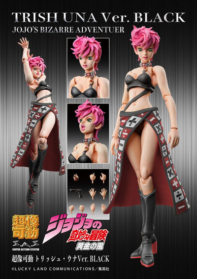 JoJo's Bizarre Adventure Part 5: Golden Wind Super Action Statue Figure Chozokado Trish Una Black Ver. 15cm - Action Figures - Medicos Entertainment - Hobby Figures UK