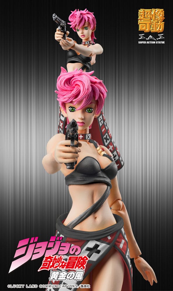 JoJo's Bizarre Adventure Part 5: Golden Wind Super Action Statue Figure Chozokado Trish Una Black Ver. 15cm - Action Figures - Medicos Entertainment - Hobby Figures UK