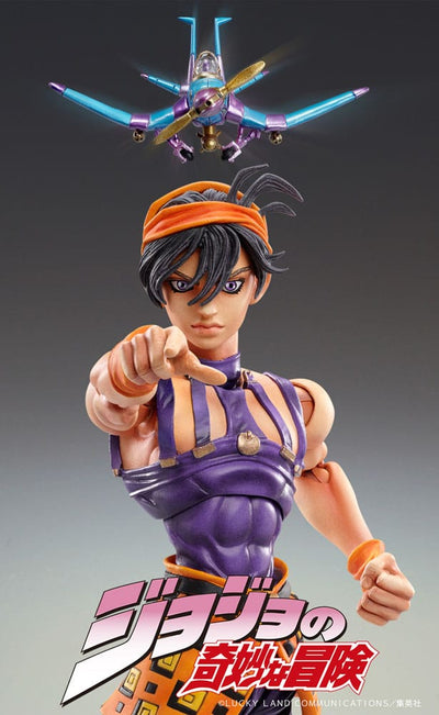 JoJo's Bizarre Adventure Part 5: Golden Wind Super Action Statue Figure Chozokado Narancia Ghirga & Aerosmith 15cm - Action Figures - Medicos Entertainment - Hobby Figures UK