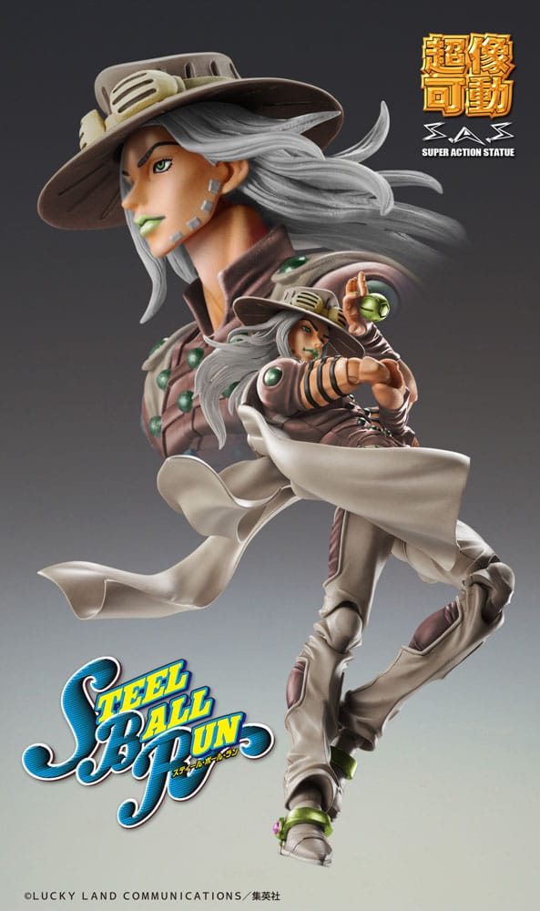 JoJo's Bizarre Adventure Part 7 Steel Ball Run Super Action Statue Figure Chozokado Gyro Zeppeli Second 15cm - Action Figures - Medicos Entertainment - Hobby Figures UK