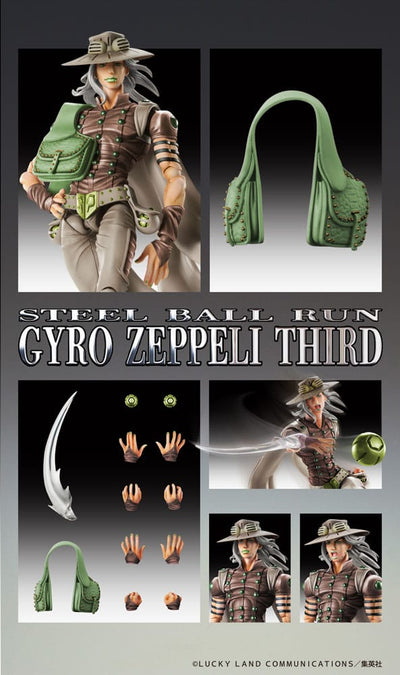JoJo's Bizarre Adventure Part 7 Steel Ball Run Super Action Statue Figure Chozokado Gyro Zeppeli Second 15cm - Action Figures - Medicos Entertainment - Hobby Figures UK