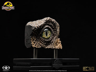 Jurassic Park 1/1 Replica Bust Velociraptor Eye 23cm - Scale Statue - Elite Creature Collectibles - Hobby Figures UK