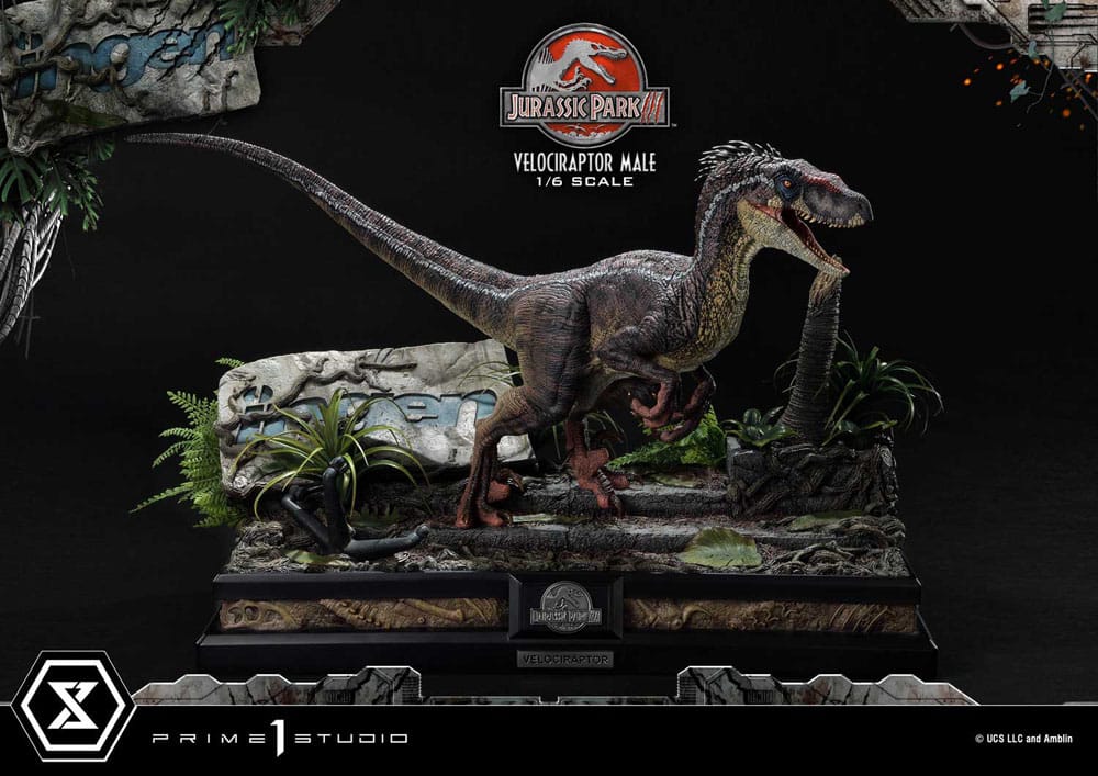Jurassic Park III Legacy Museum Collection Statue 1/6 Velociraptor Male 40cm - Scale Statue - Prime 1 Studio - Hobby Figures UK