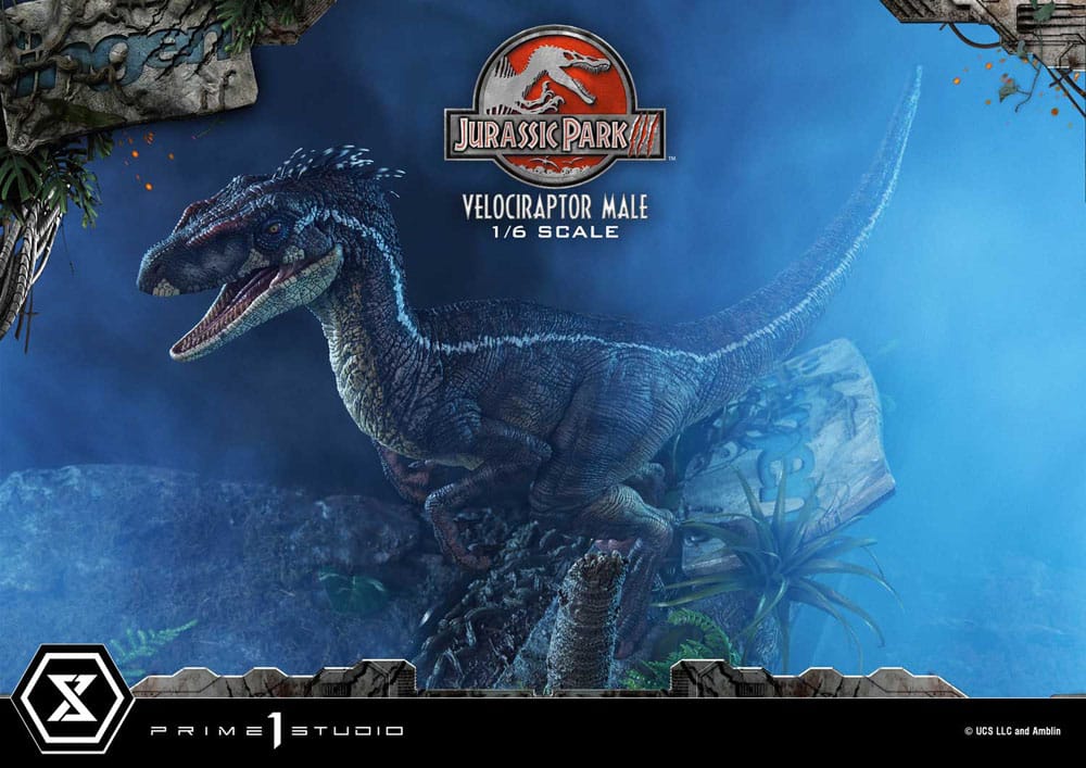 Jurassic Park III Legacy Museum Collection Statue 1/6 Velociraptor Male 40cm - Scale Statue - Prime 1 Studio - Hobby Figures UK