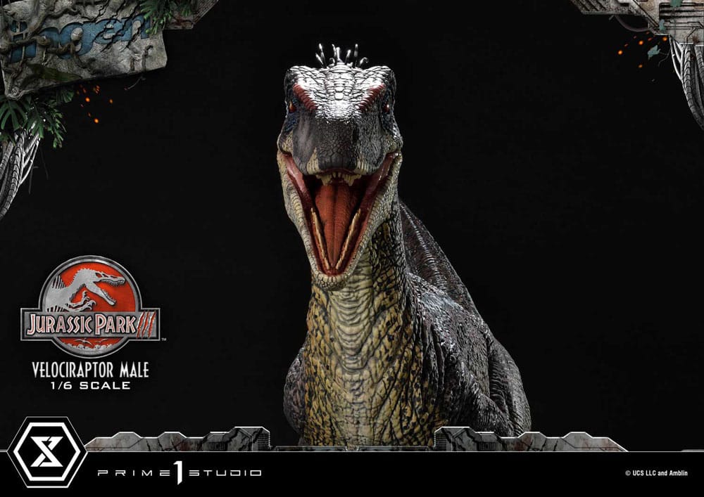 Jurassic Park III Legacy Museum Collection Statue 1/6 Velociraptor Male 40cm - Scale Statue - Prime 1 Studio - Hobby Figures UK