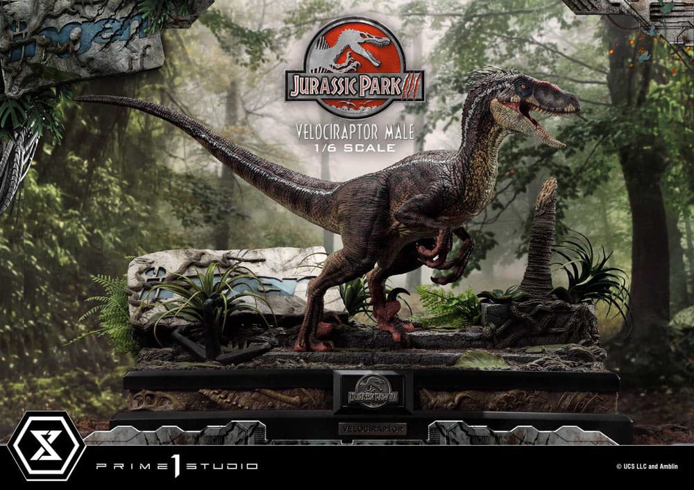 Jurassic Park III Legacy Museum Collection Statue 1/6 Velociraptor Male 40cm - Scale Statue - Prime 1 Studio - Hobby Figures UK