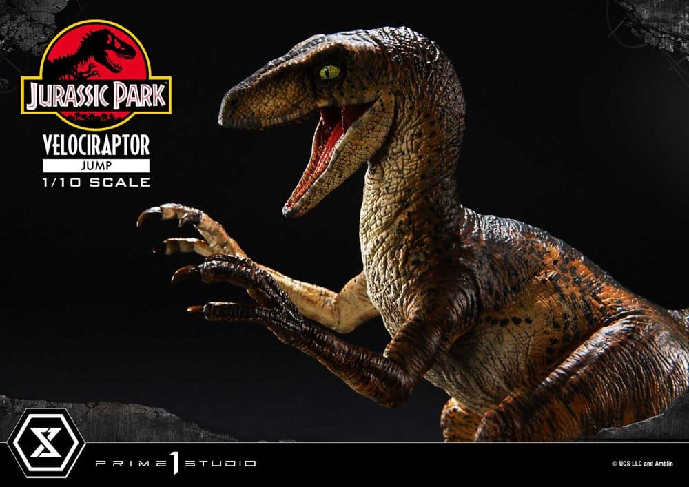 Jurassic Park Prime Collectibles Statue 1/10 Velociraptor Jump 21cm - Scale Statue - Prime 1 Studio - Hobby Figures UK