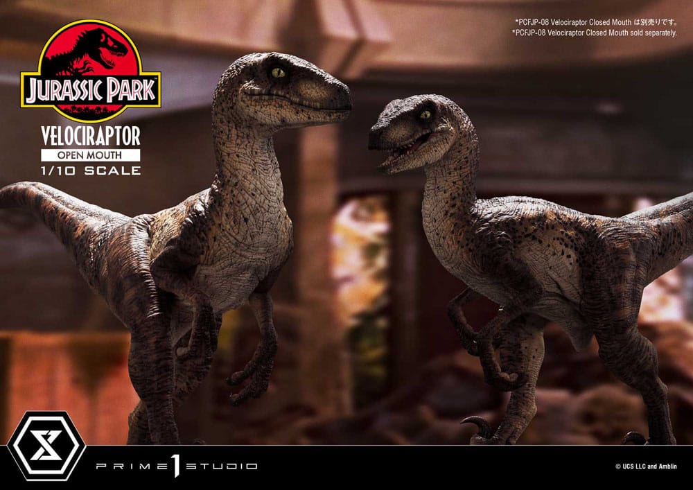 Jurassic Park Prime Collectibles Statue 1/10 Velociraptor Open Mouth 19cm - Scale Statue - Prime 1 Studio - Hobby Figures UK