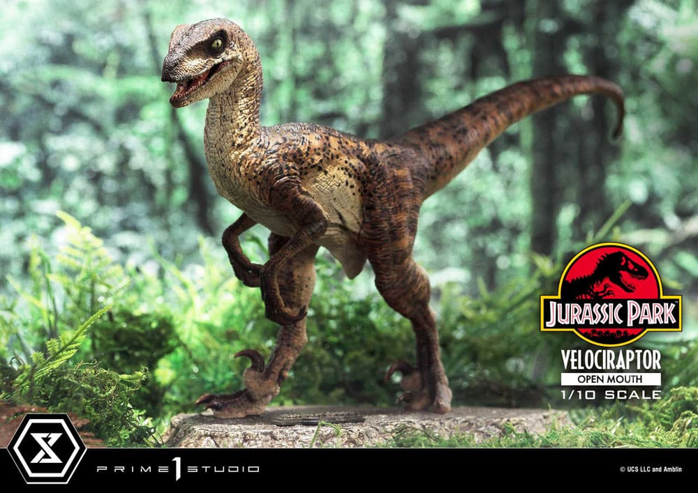 Jurassic Park Prime Collectibles Statue 1/10 Velociraptor Open Mouth 19cm - Scale Statue - Prime 1 Studio - Hobby Figures UK