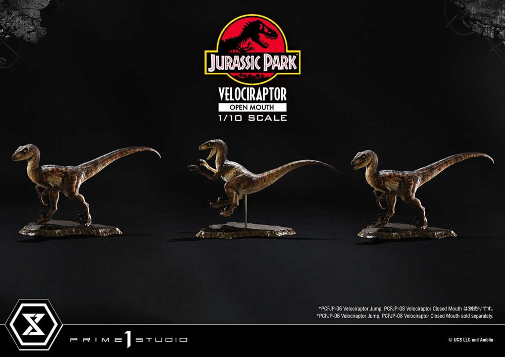 Jurassic Park Prime Collectibles Statue 1/10 Velociraptor Open Mouth 19cm - Scale Statue - Prime 1 Studio - Hobby Figures UK