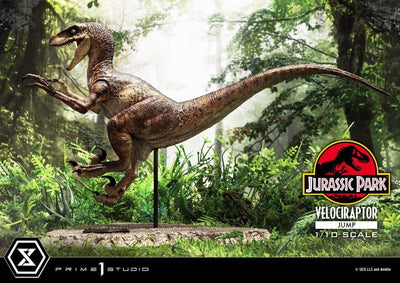 Jurassic Park Prime Collectibles Statue 1/10 Velociraptor Jump 21cm - Scale Statue - Prime 1 Studio - Hobby Figures UK