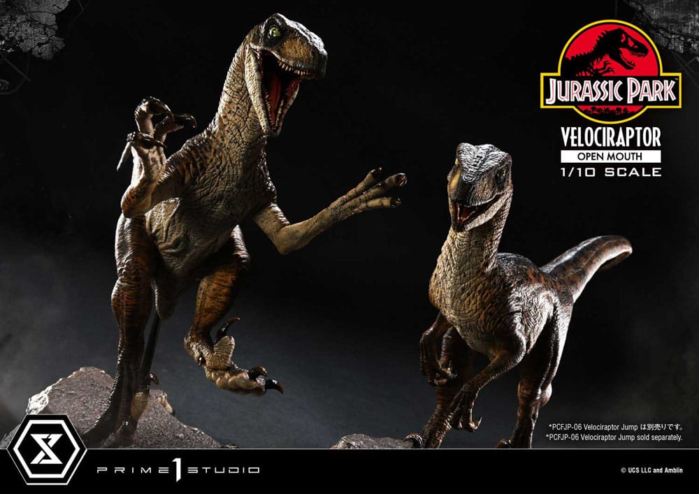 Jurassic Park Prime Collectibles Statue 1/10 Velociraptor Open Mouth 19cm - Scale Statue - Prime 1 Studio - Hobby Figures UK