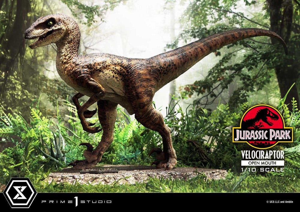 Jurassic Park Prime Collectibles Statue 1/10 Velociraptor Open Mouth 19cm - Scale Statue - Prime 1 Studio - Hobby Figures UK