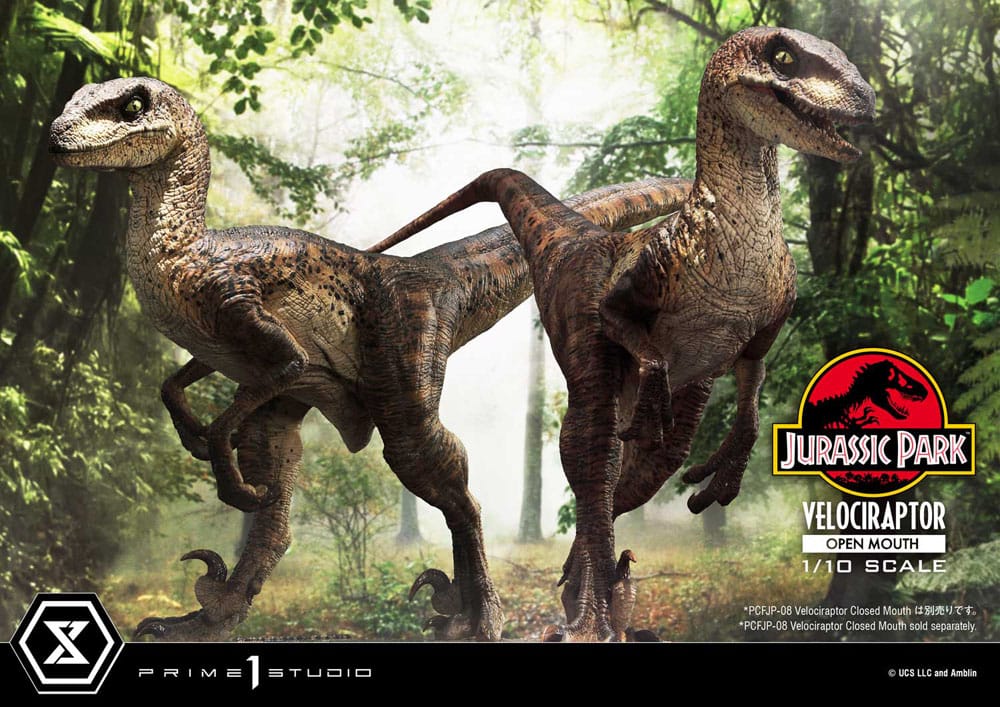 Jurassic Park Prime Collectibles Statue 1/10 Velociraptor Open Mouth 19cm - Scale Statue - Prime 1 Studio - Hobby Figures UK