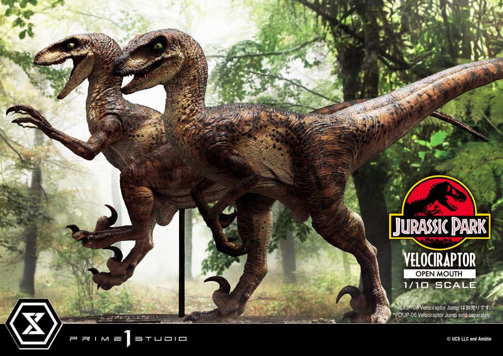 Jurassic Park Prime Collectibles Statue 1/10 Velociraptor Open Mouth 19cm - Scale Statue - Prime 1 Studio - Hobby Figures UK