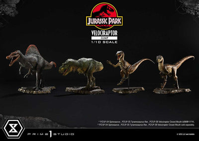 Jurassic Park Prime Collectibles Statue 1/10 Velociraptor Jump 21cm - Scale Statue - Prime 1 Studio - Hobby Figures UK