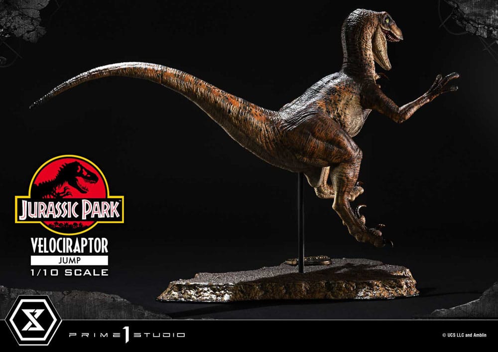 Jurassic Park Prime Collectibles Statue 1/10 Velociraptor Jump 21cm - Scale Statue - Prime 1 Studio - Hobby Figures UK