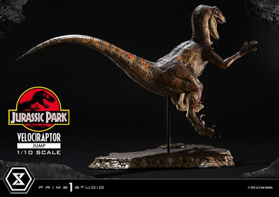 Jurassic Park Prime Collectibles Statue 1/10 Velociraptor Jump 21cm - Scale Statue - Prime 1 Studio - Hobby Figures UK