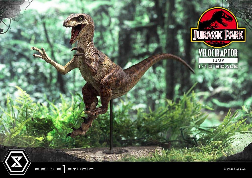 Jurassic Park Prime Collectibles Statue 1/10 Velociraptor Jump 21cm - Scale Statue - Prime 1 Studio - Hobby Figures UK