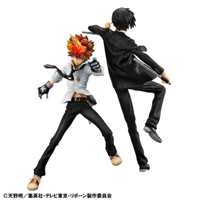 Katekyo Hitman Reborn! G.E.M. Series PVC Statue Tsunayoshi Sawada & Kyoya Hibari & Reborn Set 21cm - Scale Statue - Megahouse - Hobby Figures UK