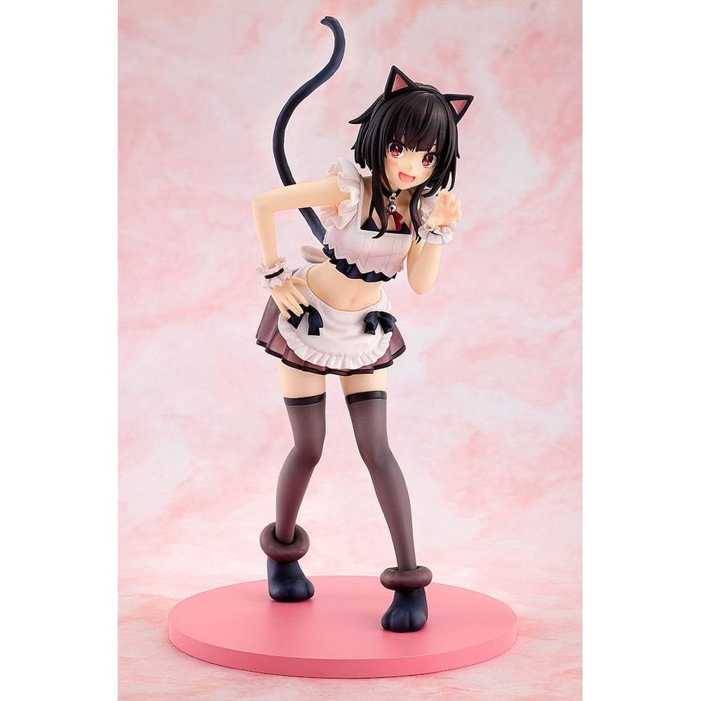 Konosuba God's blessing on this wonderful world! PVC Statue Megumin: Light Novel Catgirl Maid Ver. 16cm - Scale Statue - Kadokawa - Hobby Figures UK