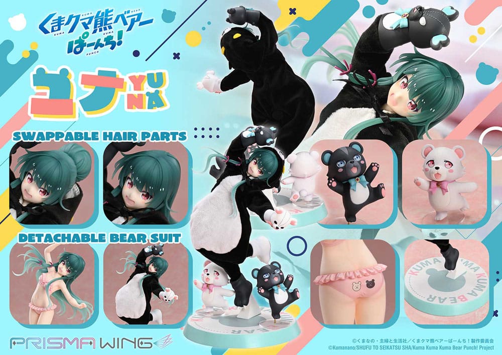 Kuma Kuma Kuma Bear Punch! Prisma Wing PVC Statue 1/7 Yuna 28cm - Scale Statue - Prime 1 Studio - Hobby Figures UK