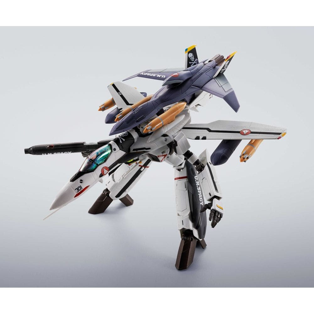 Macross 7 Hi-Metal R Action Figure VF-0S Phoenix (Roy Focker Use) & QF-2200D-B Ghost Set 14cm - Action Figures - Bandai Tamashii Nations - Hobby Figures UK