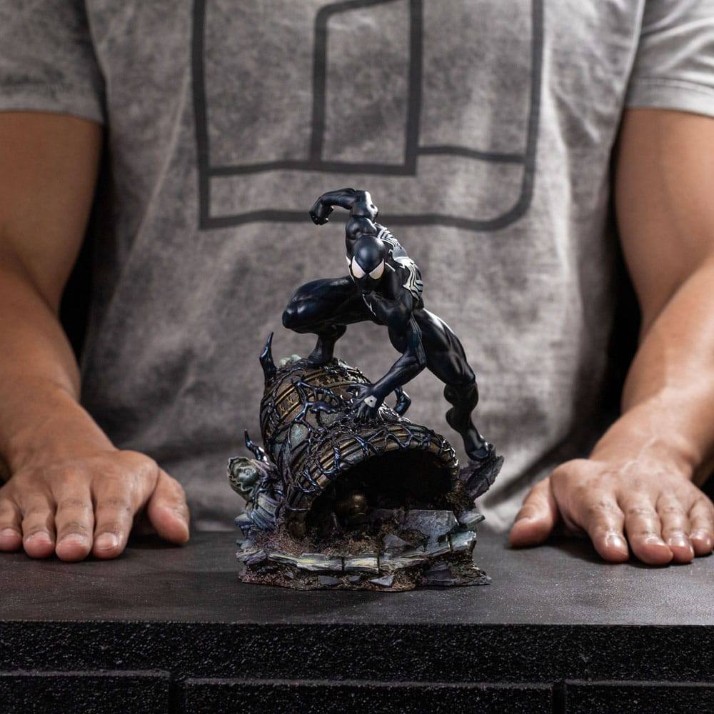 Marvel BDS Art Scale Statue 1/10 Spider-Man Black Costume 20cm - Scale Statue - Iron Studios - Hobby Figures UK