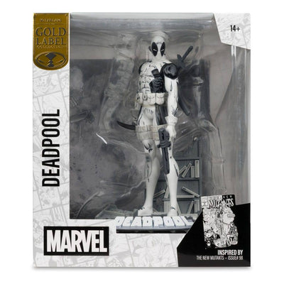 Marvel Collection PVC Statue 1/10 Deadpool (The New Mutants #98) (Line Art) (Gold Label) 17cm - Scale Statue - McFarlane Toys - Hobby Figures UK