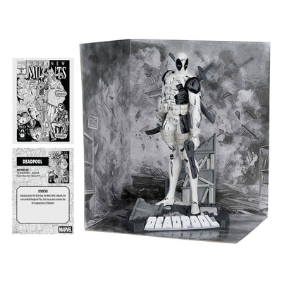 Marvel Collection PVC Statue 1/10 Deadpool (The New Mutants #98) (Line Art) (Gold Label) 17cm - Scale Statue - McFarlane Toys - Hobby Figures UK