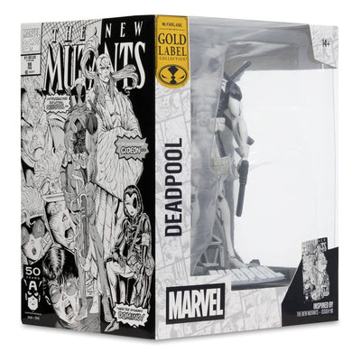 Marvel Collection PVC Statue 1/10 Deadpool (The New Mutants #98) (Line Art) (Gold Label) 17cm - Scale Statue - McFarlane Toys - Hobby Figures UK