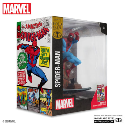 Marvel Collection PVC Statue 1/10 Spider-Man (The Amazing Spider-Man #38) (Gold Label) 15cm - Scale Statue - McFarlane Toys - Hobby Figures UK