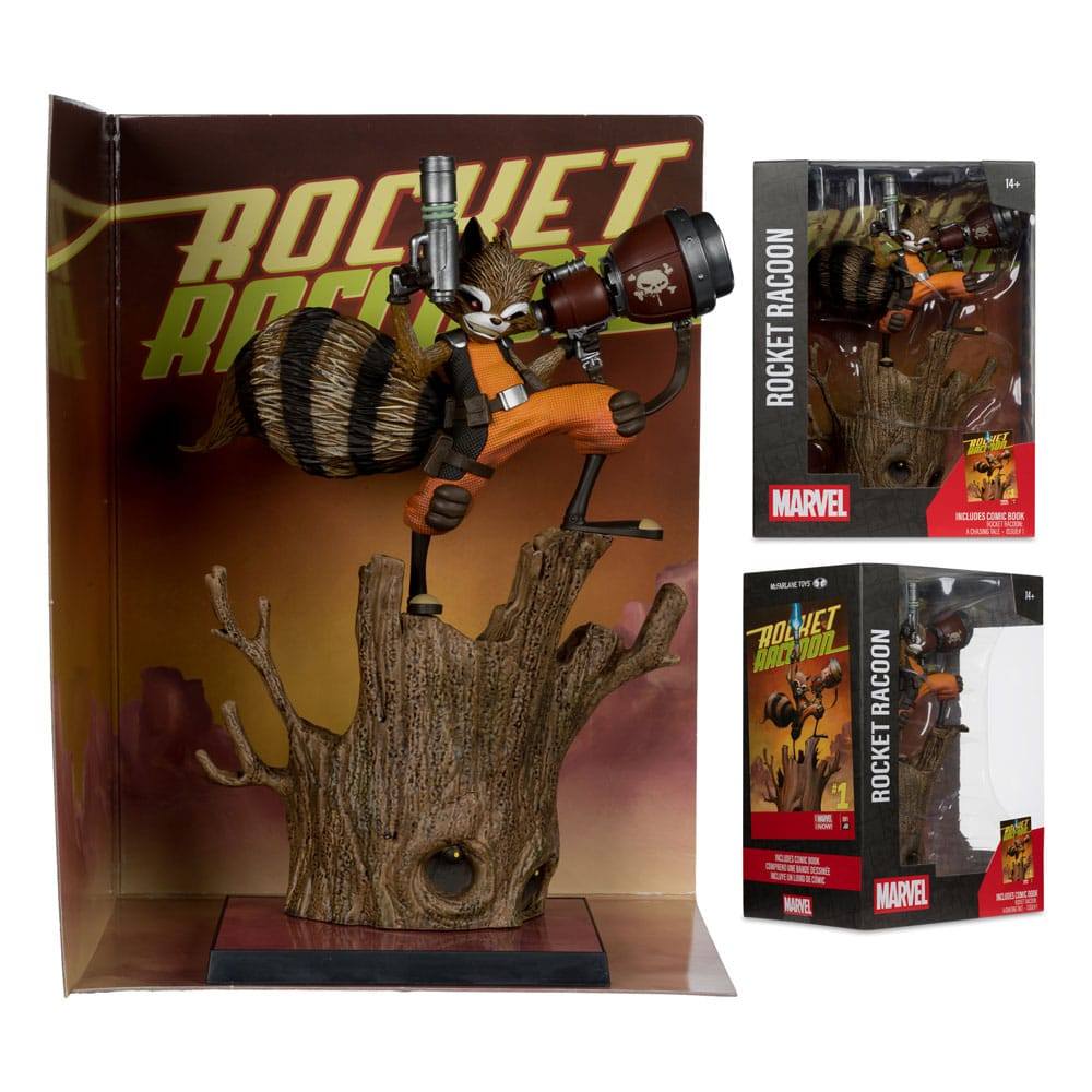 Marvel Collection PVC Statue 1/6 Rocket Racoon (Rocket Racoon: A Chasing Tale #1) 18cm - Scale Statue - McFarlane Toys - Hobby Figures UK