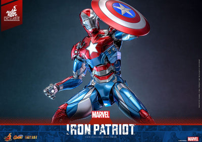 Marvel Comic Diecast Masterpiece Action Figure 1/6 Iron Patriot Hot Toys Exclusive 32cm