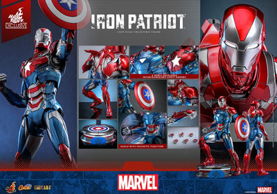 Marvel Comic Diecast Masterpiece Action Figure 1/6 Iron Patriot Hot Toys Exclusive 32cm