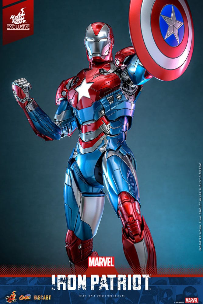 Marvel Comic Diecast Masterpiece Action Figure 1/6 Iron Patriot Hot Toys Exclusive 32cm
