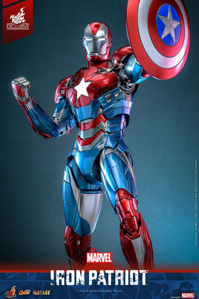 Marvel Comic Diecast Masterpiece Action Figure 1/6 Iron Patriot Hot Toys Exclusive 32cm