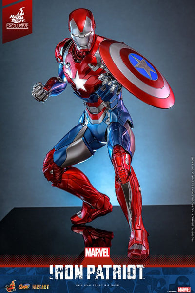 Marvel Comic Diecast Masterpiece Action Figure 1/6 Iron Patriot Hot Toys Exclusive 32cm