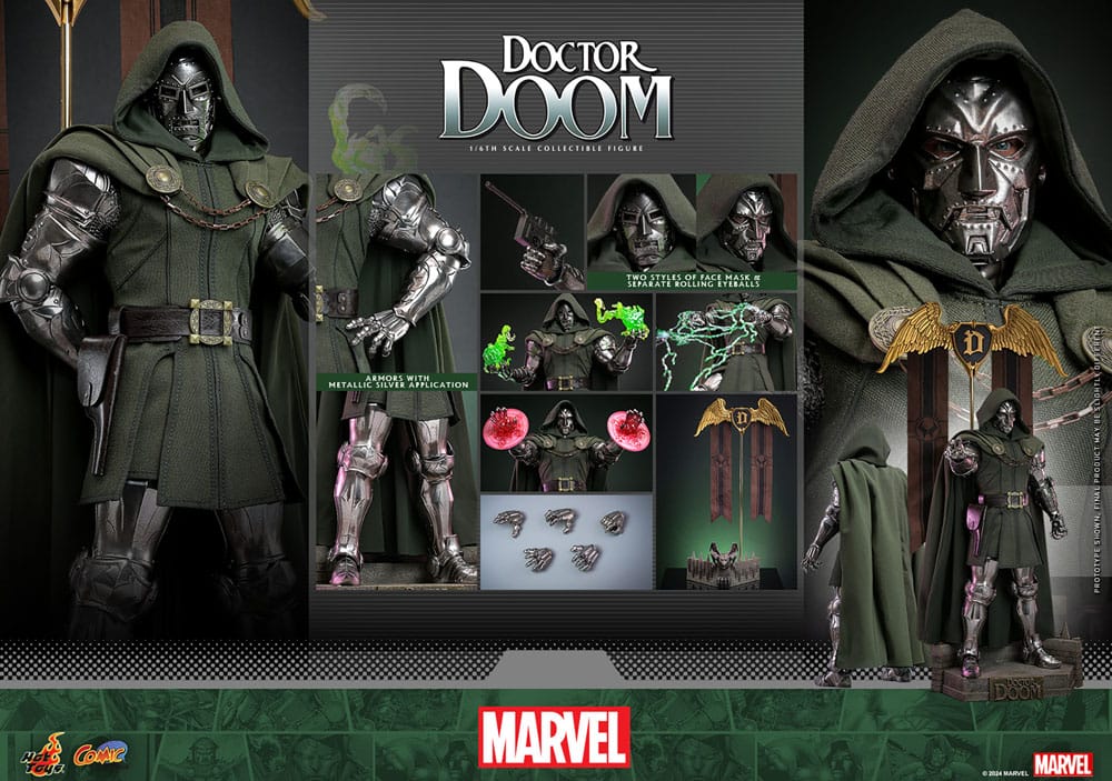 Marvel Comic Masterpiece Action Figure 1/6 Doctor Doom 33cm - Action Figures - Hot Toys - Hobby Figures UK