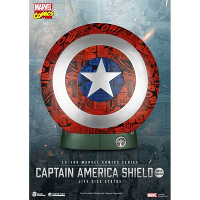 Marvel Comics PVC Captain America Shield Life Size Statue 64cm - Scale Statue - Beast Kingdom Toys - Hobby Figures UK